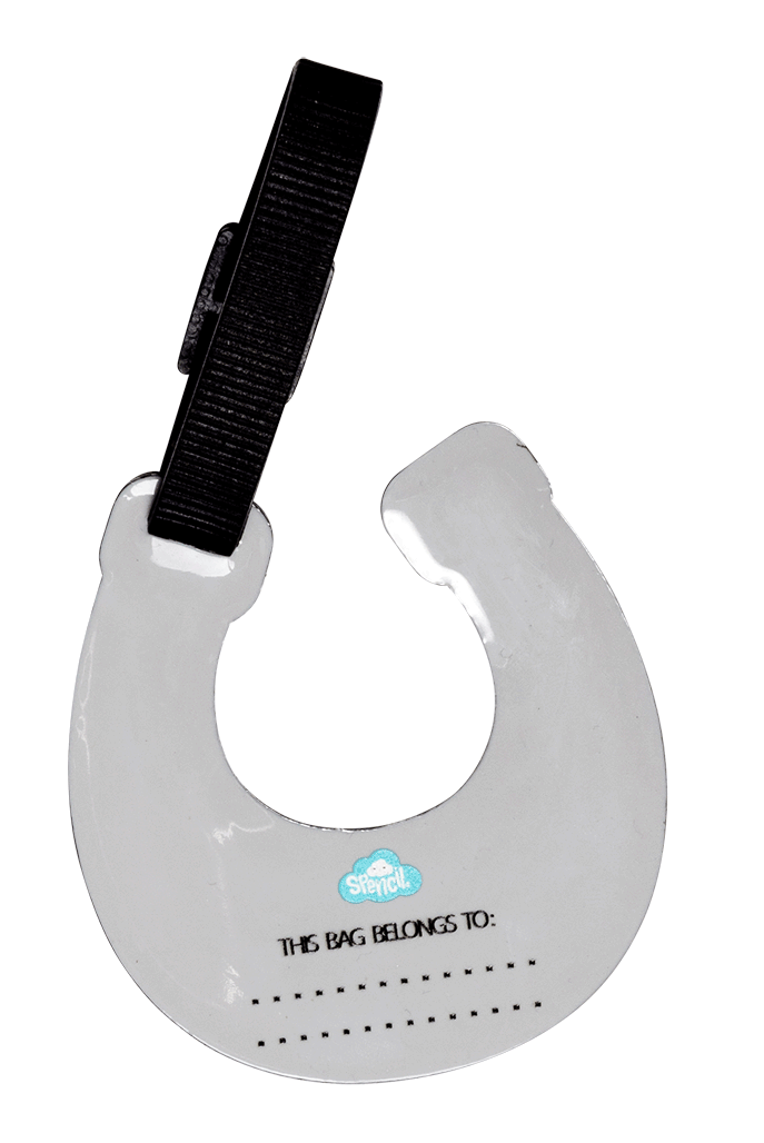 Bag Tag - Black & White Horses