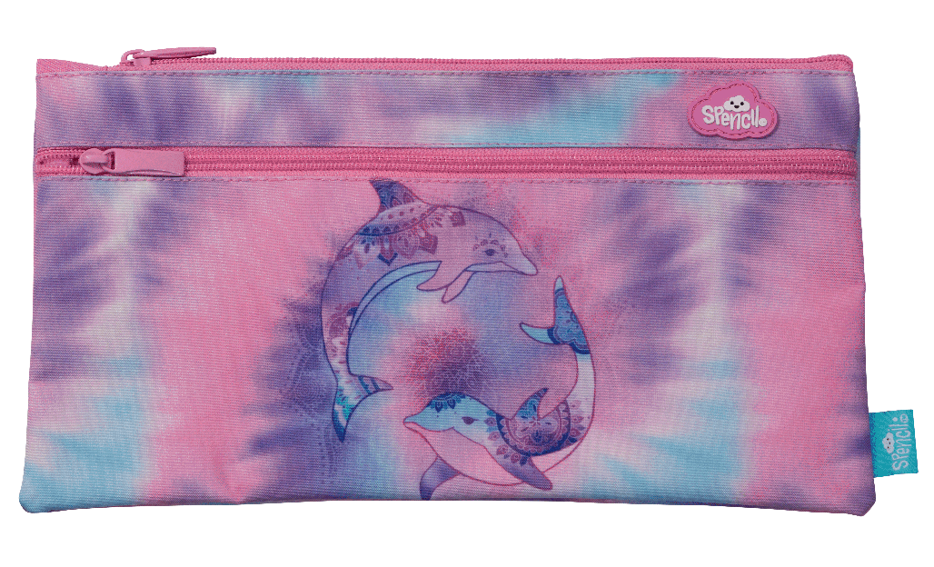 Twin Zip Pencil Case - Tie Dye Splash