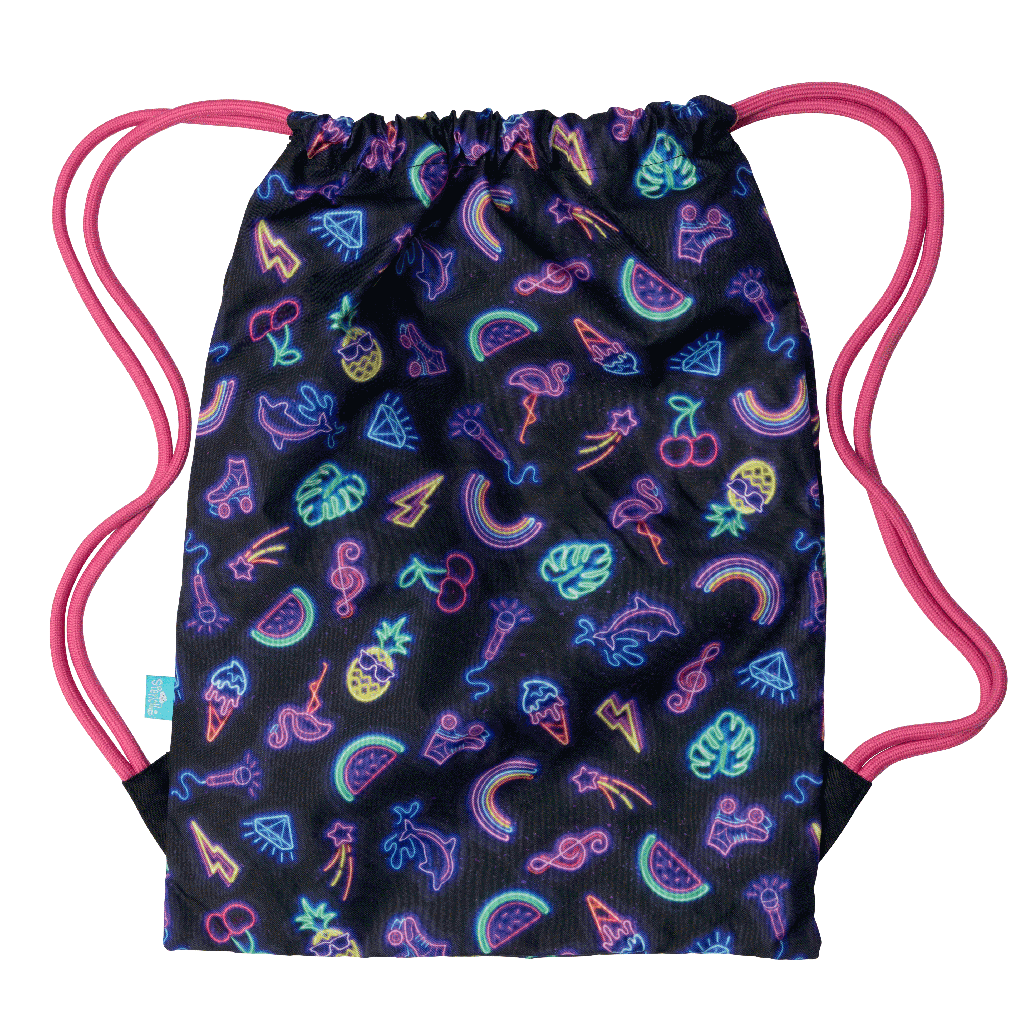 Big Drawstring Bag - Neon Party
