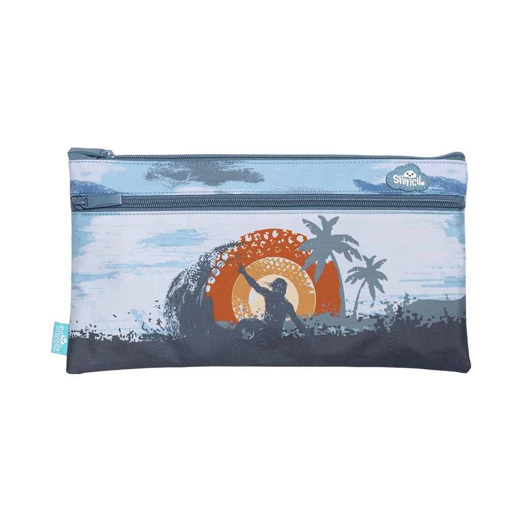 Twin Zip Pencil Case - Island Vibes