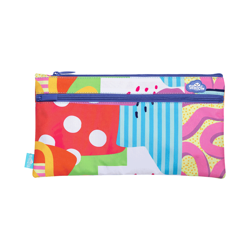 Twin Zip Pencil Case - Colourburst