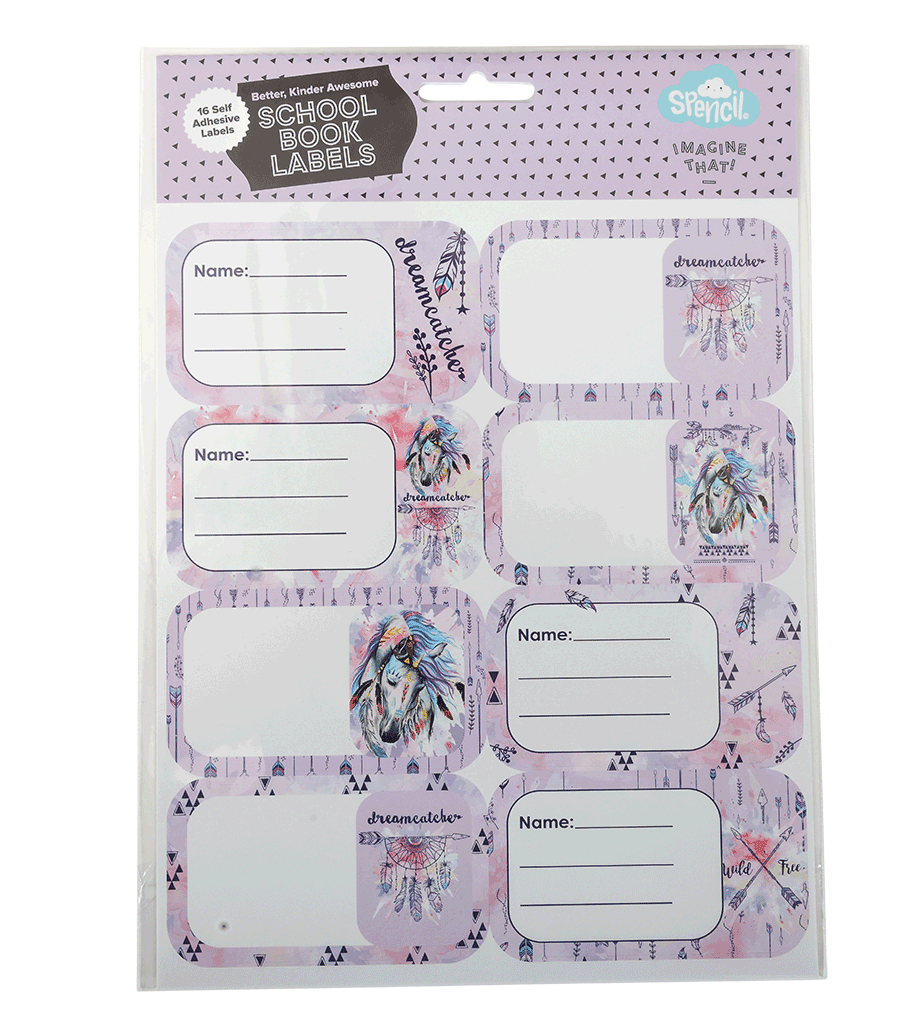 Book Labels - Dreamcatcher Horse