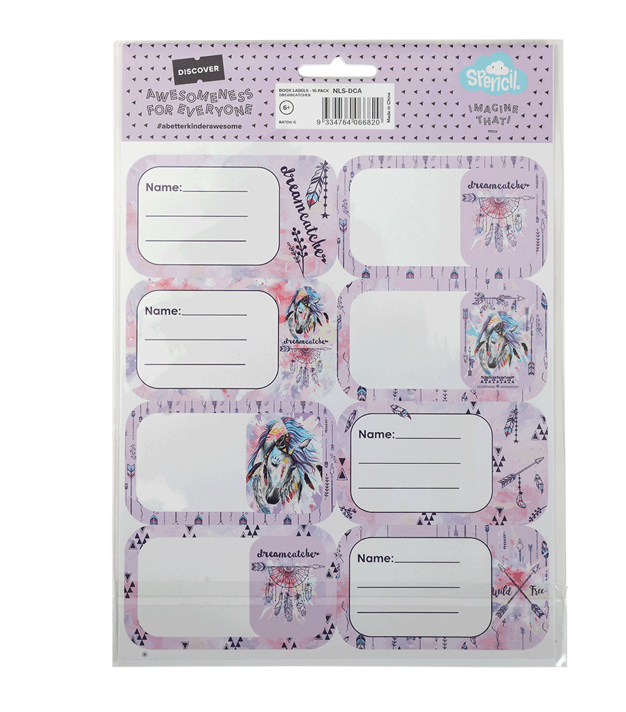 Book Labels - Dreamcatcher Horse
