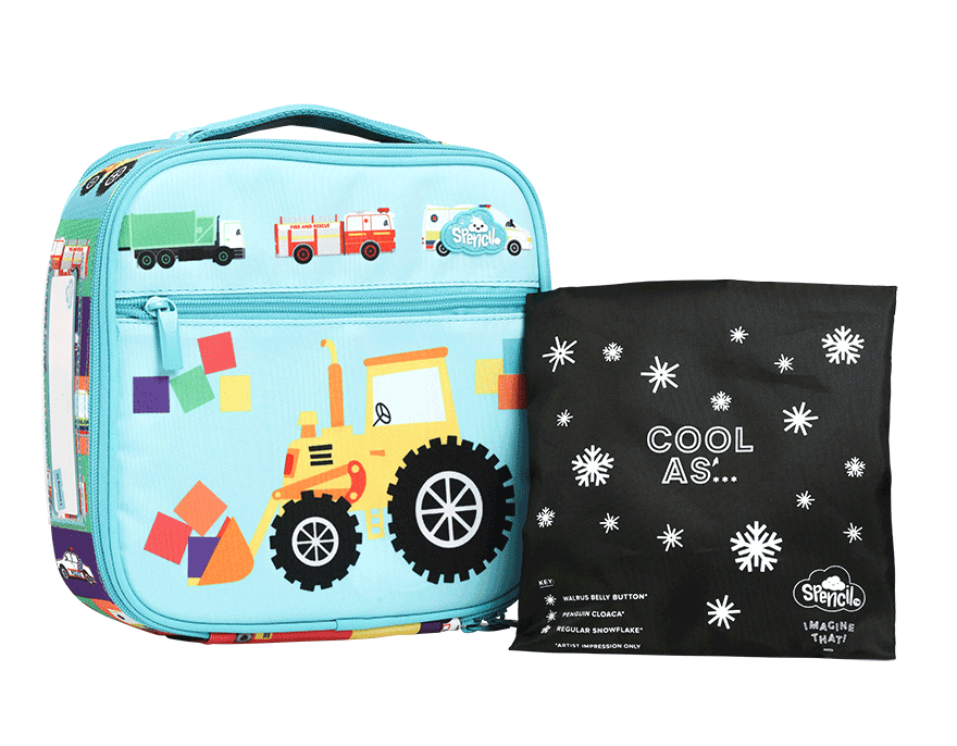 Little Cooler Lunch Bag + Chill Pack - Transport Town