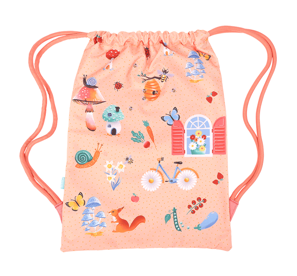 Big Drawstring Bag - Secret Garden