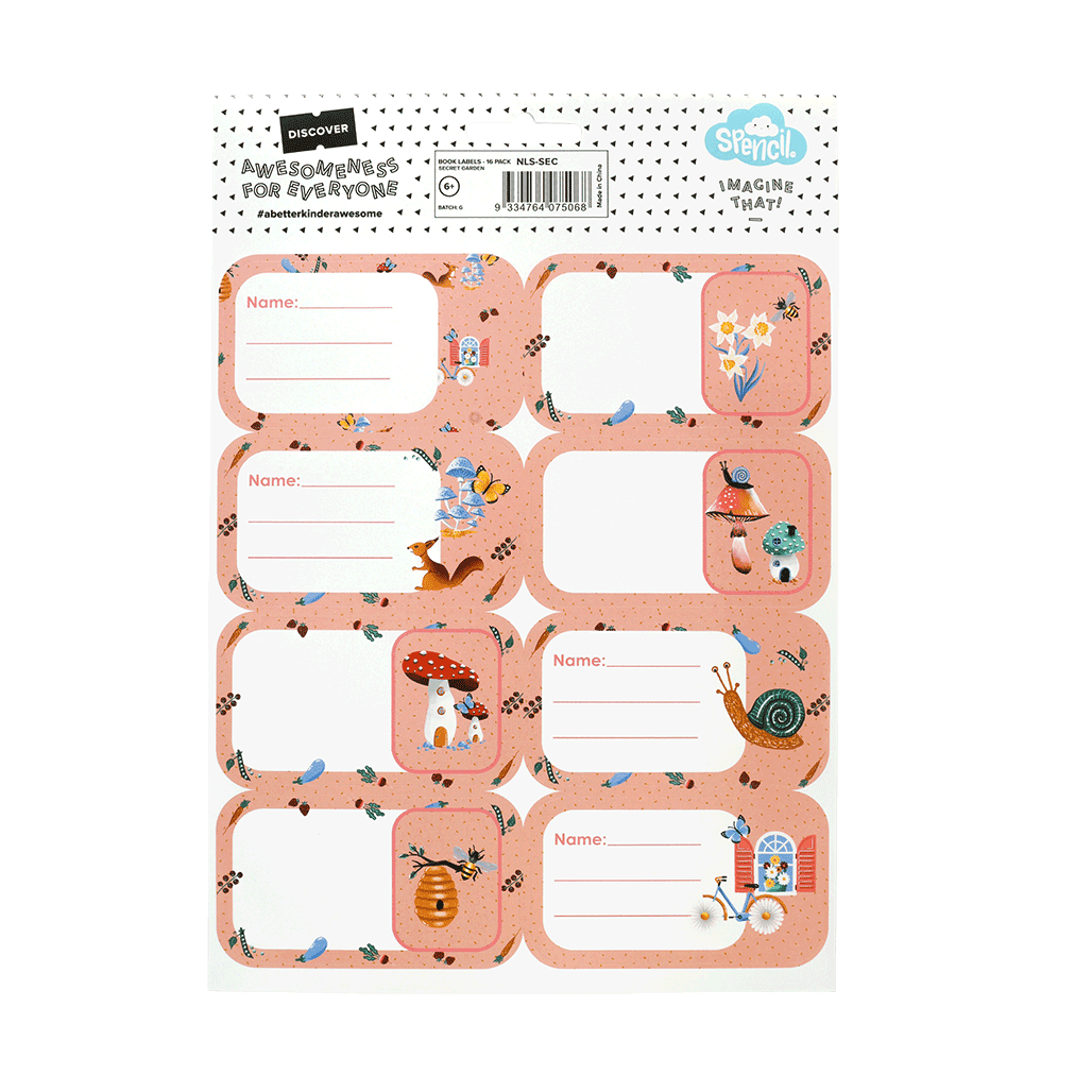 Book Labels - Secret Garden