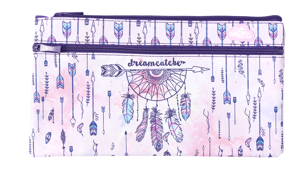 Twin Zip Pencil Case - Dreamcatcher Horse
