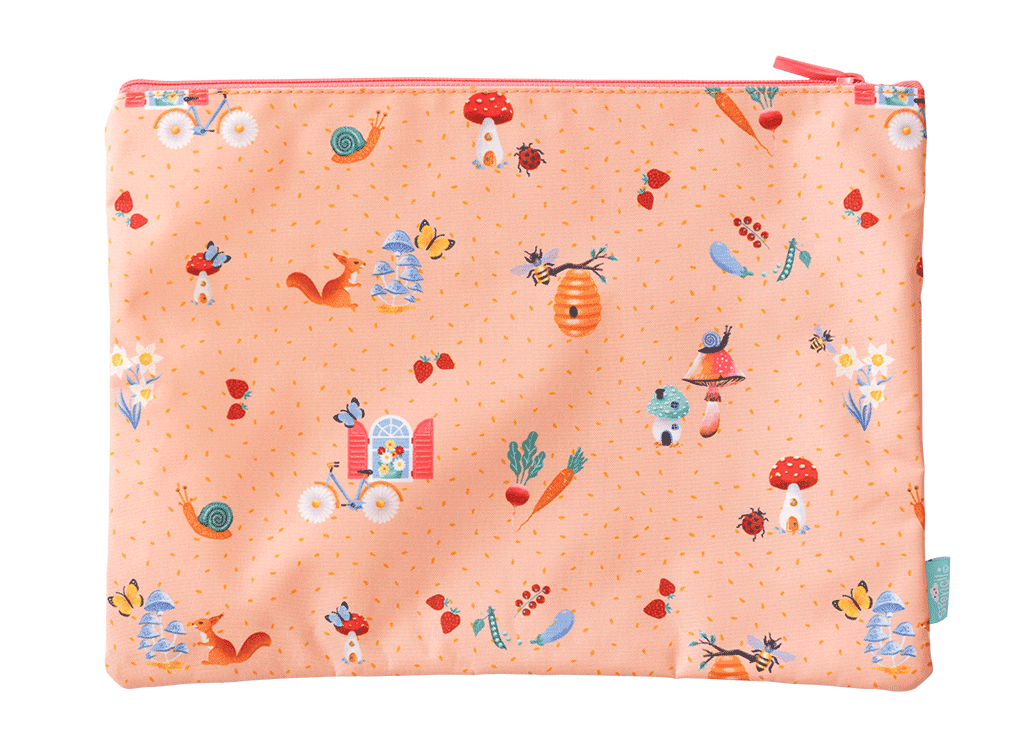 A4 Twin Zip Pencil Case - Secret Garden
