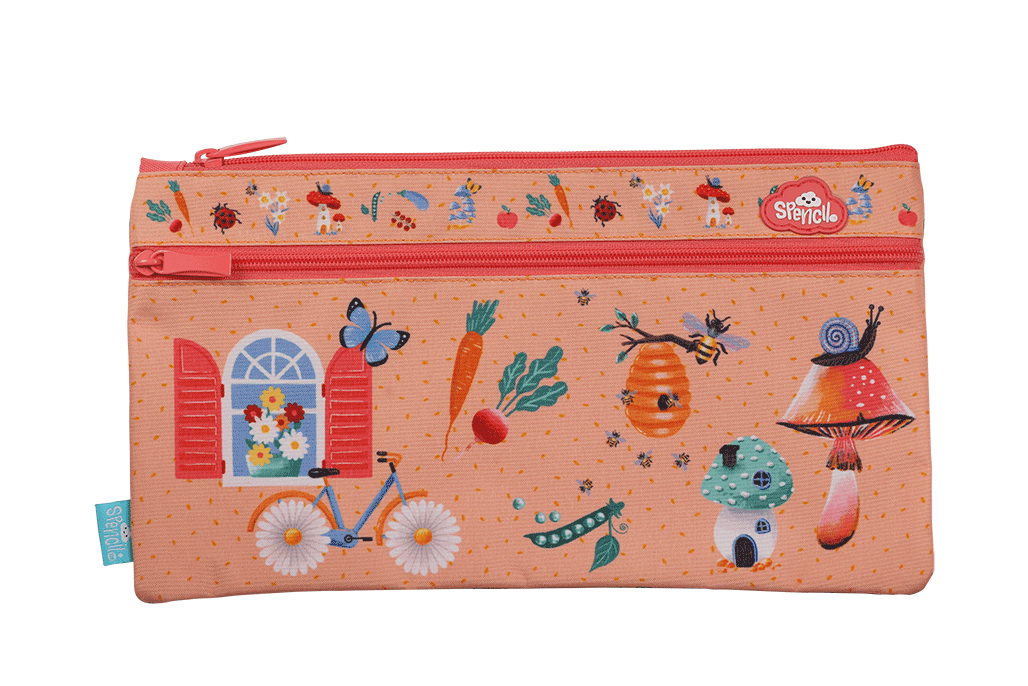 Twin Zip Pencil Case - Secret Garden