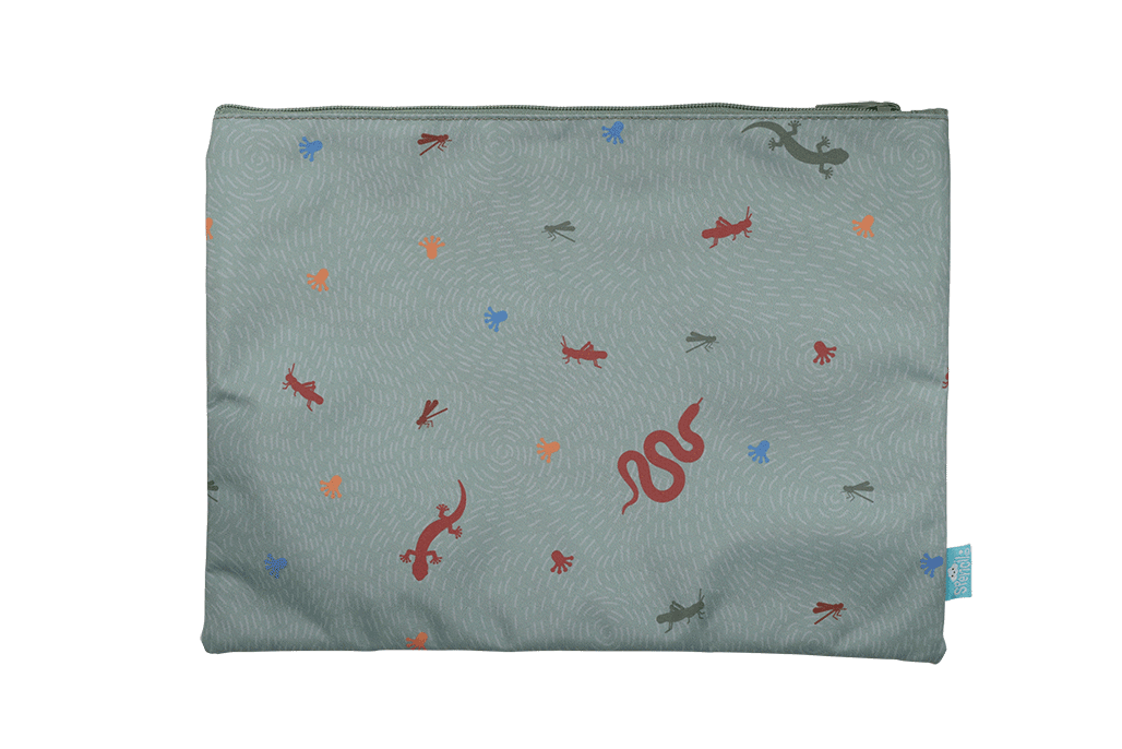 A4 Twin Zip Pencil Case - Quirky Chameleon