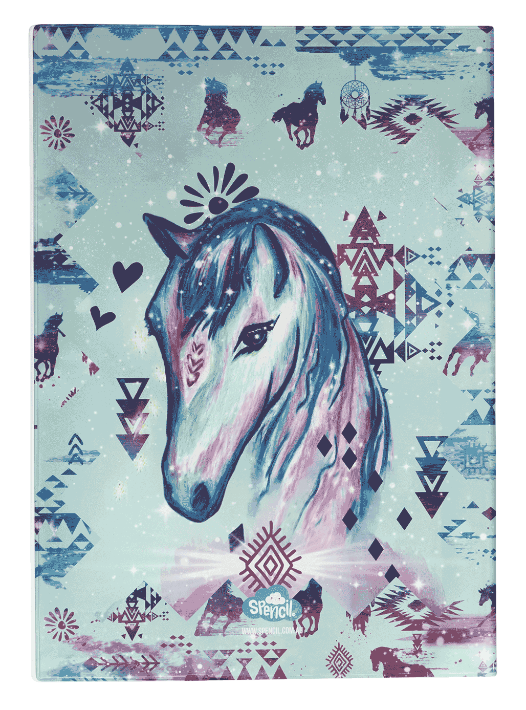 A4 Book Cover - Aztec Horse 1