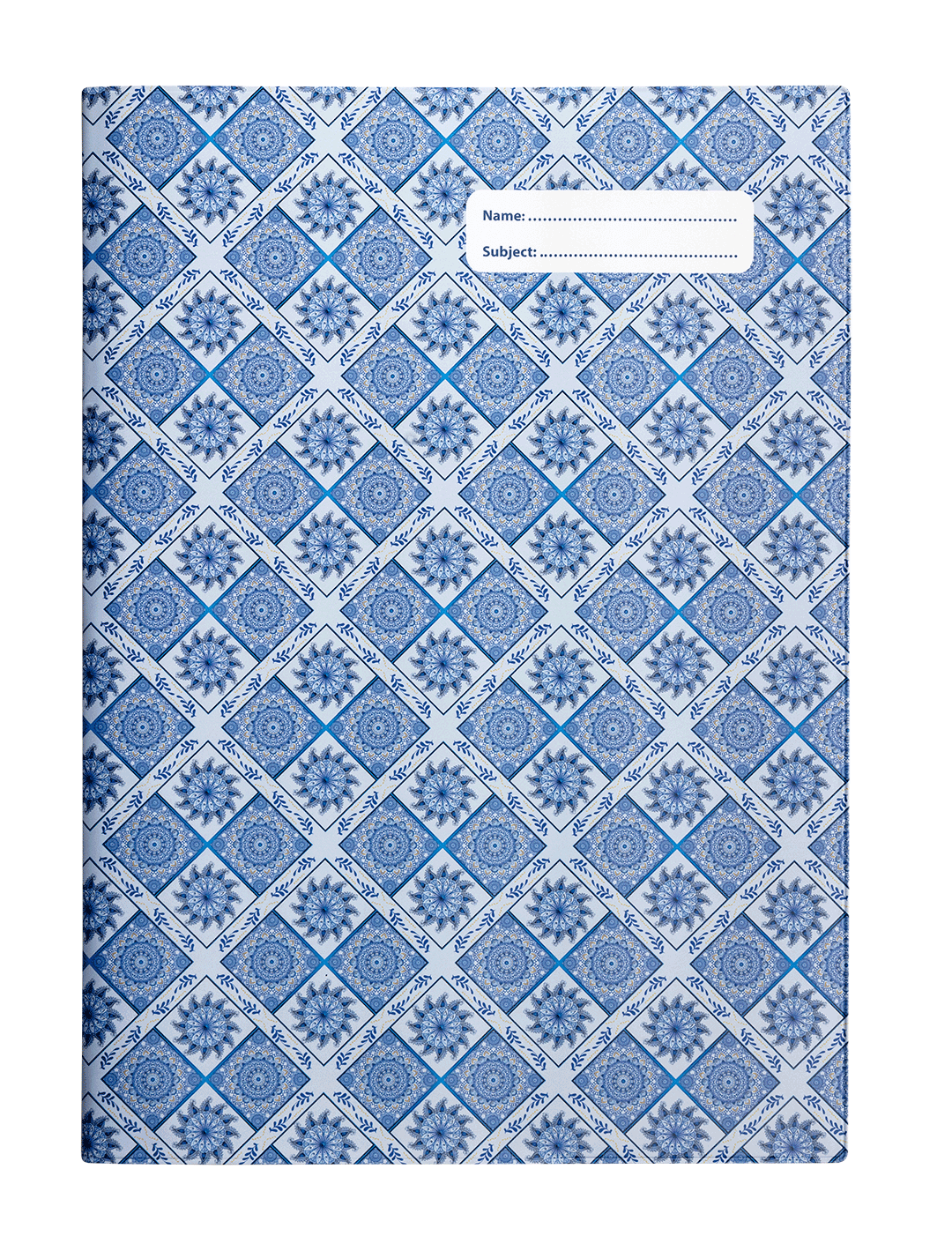 A4 Book Cover - Boho Blue 2