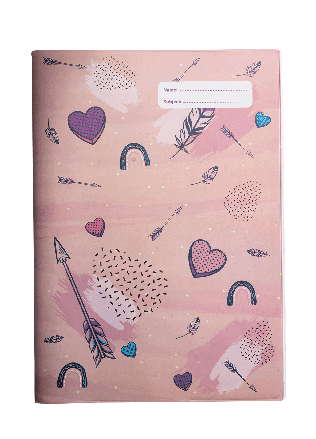 A4 Book Cover - Hearts & Arrows 2