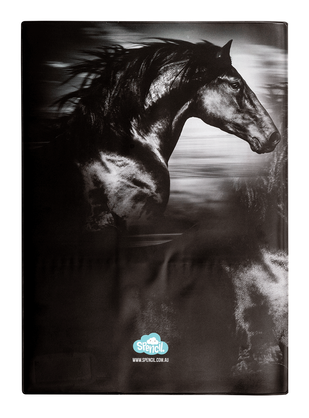 A4 Book Cover - Black & White Horses V