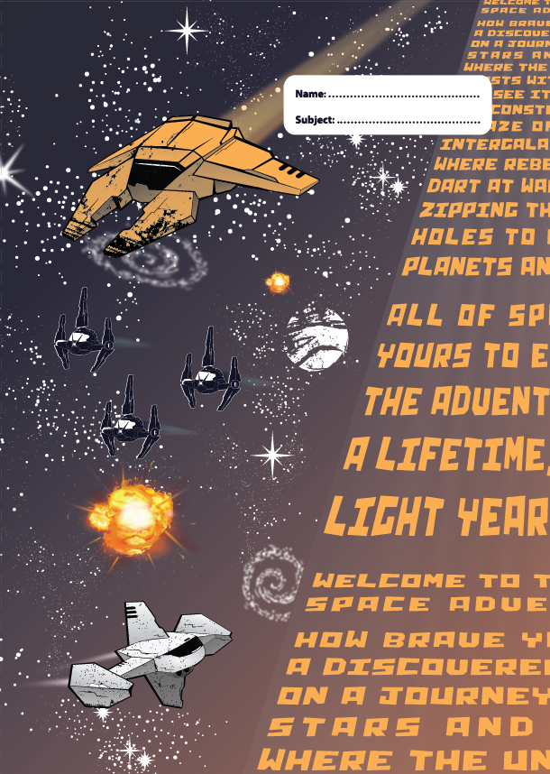 A4 Book Cover - Space Adventure 2
