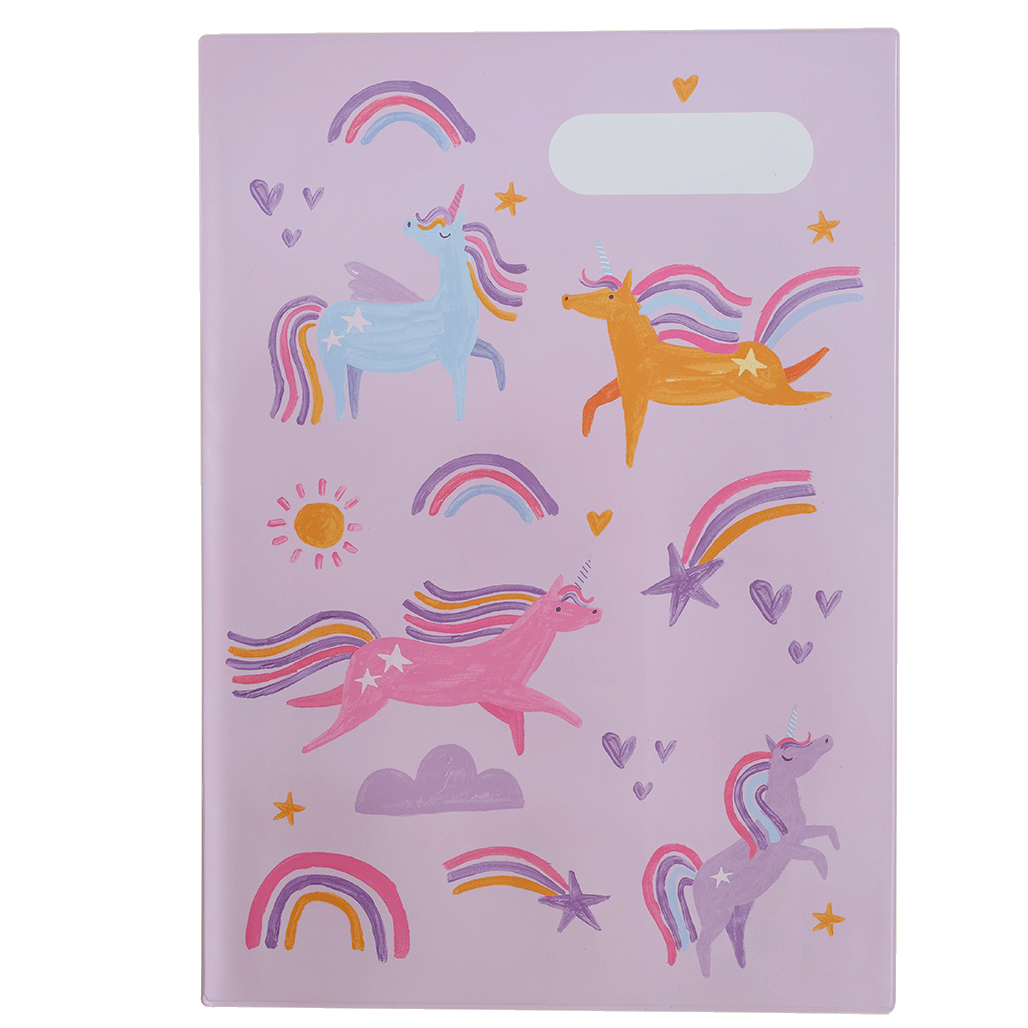A4 Book Cover - Unicorn Playtime 2