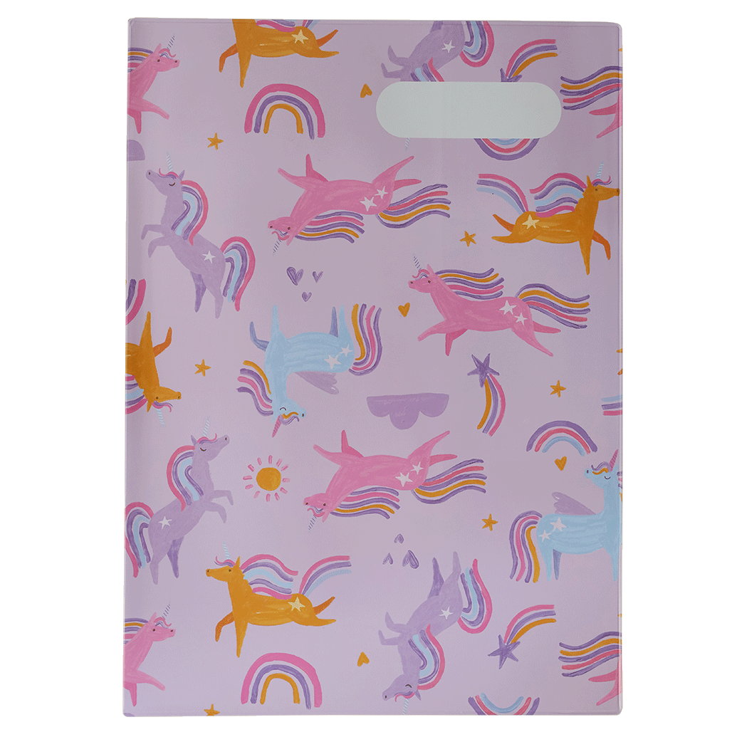 A4 Book Cover - Unicorn Playtime