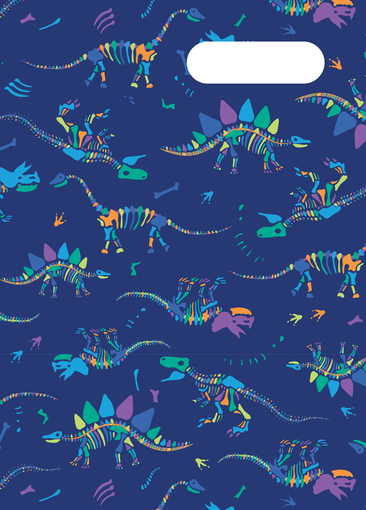 A4 Book Cover - Dino Bones 1