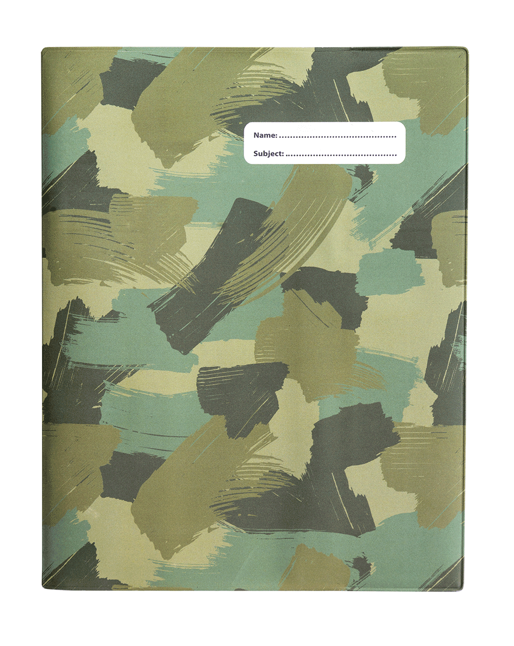 9x7 Exercise Book Cover - Camo Biker 3
