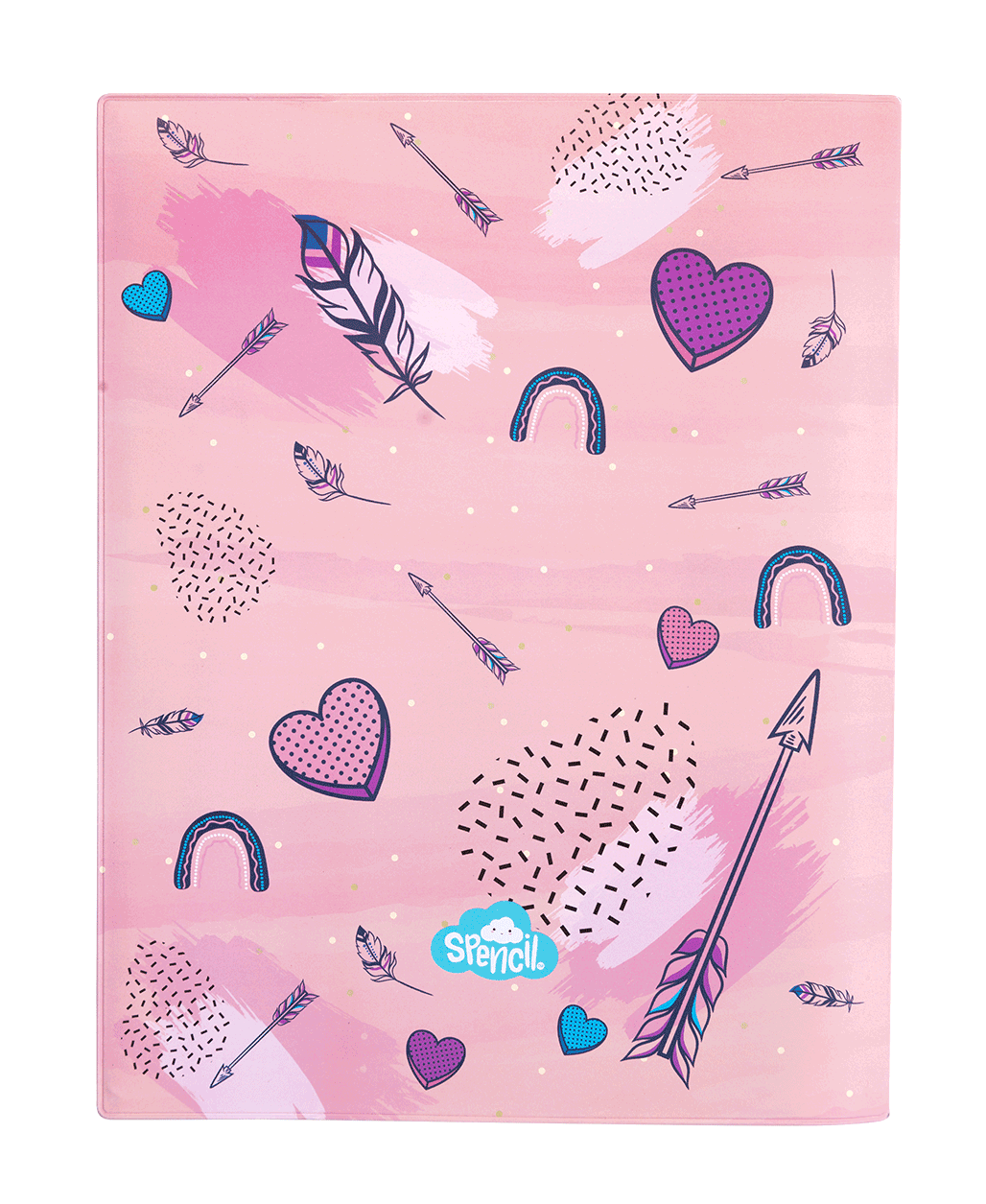 9x7 Exercise Book Cover - Hearts & Arrows 2