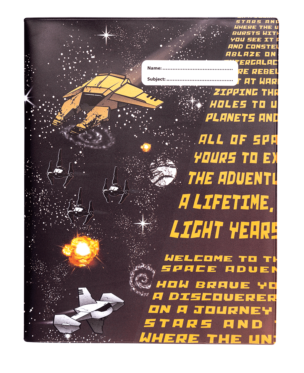 9x7 Exercise Book Cover - Space Adventure 2