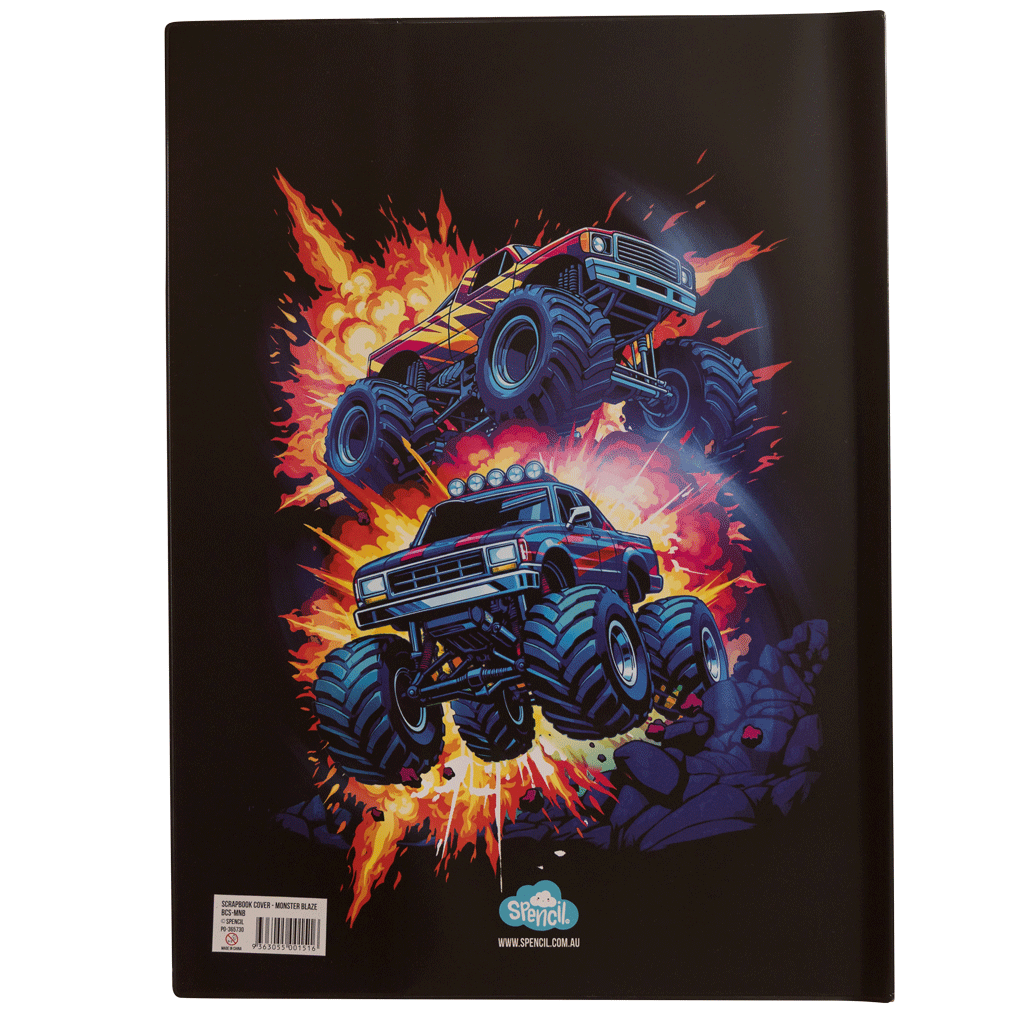 Scrapbook Cover - Monster Blaze