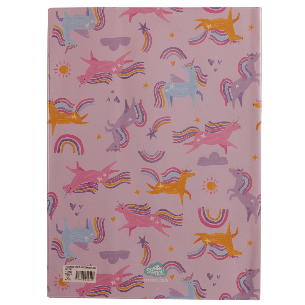 Scrapbook Cover - Unicorn Playtime