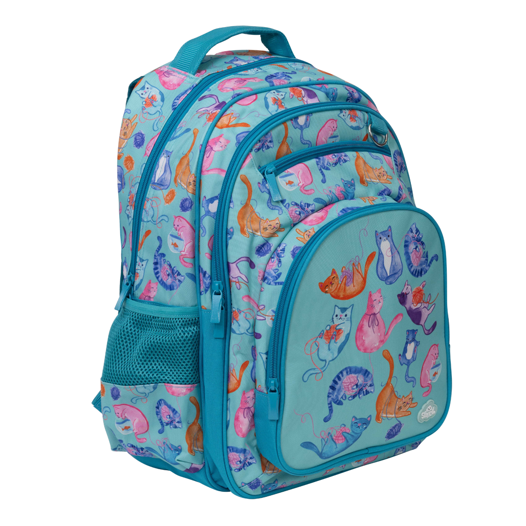 Big Kids Backpack - Crazy Cats