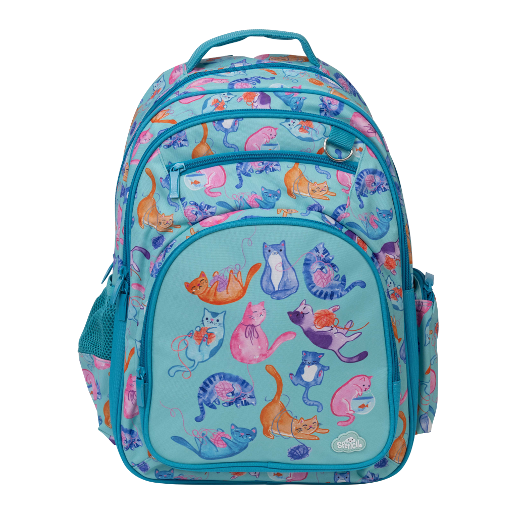 Big Kids Backpack - Crazy Cats