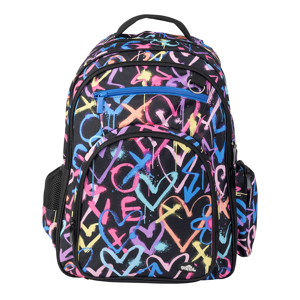 Big Kids Backpack - Hearts & Crosses