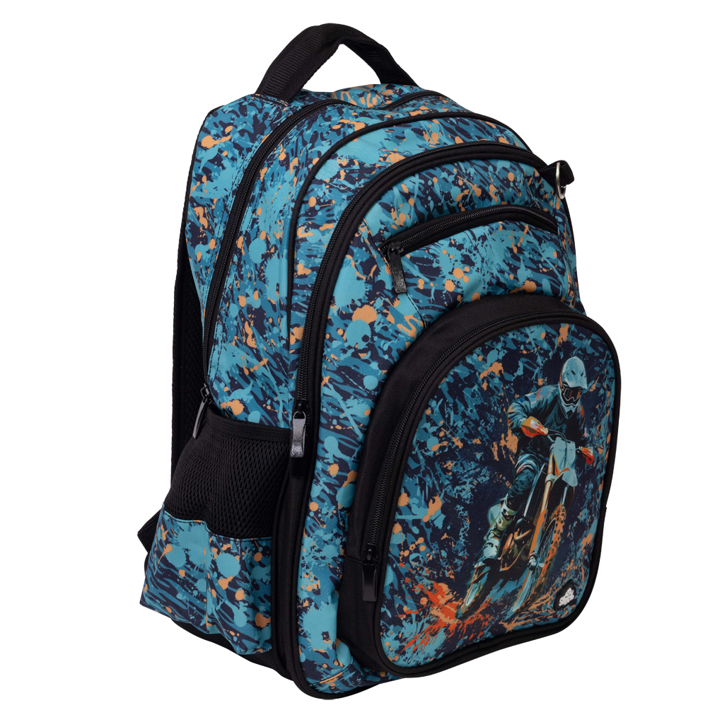 Big Kids Backpack - Moto Camo Trax