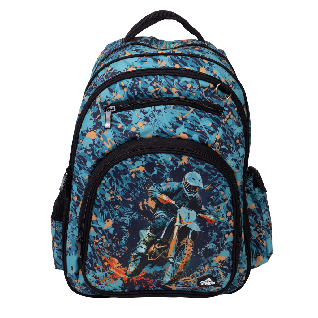 Big Kids Backpack - Moto Camo Trax
