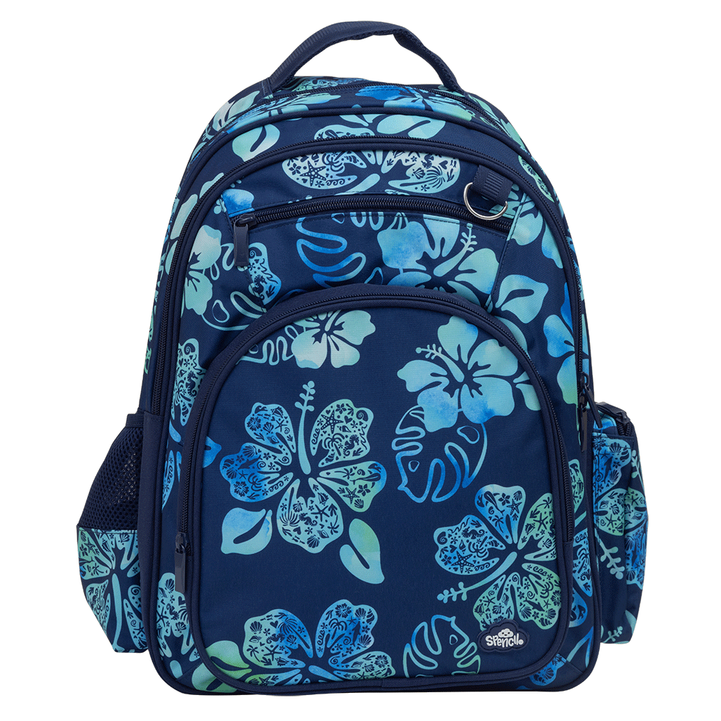 Big Kids Backpack - Midnight Hibiscus