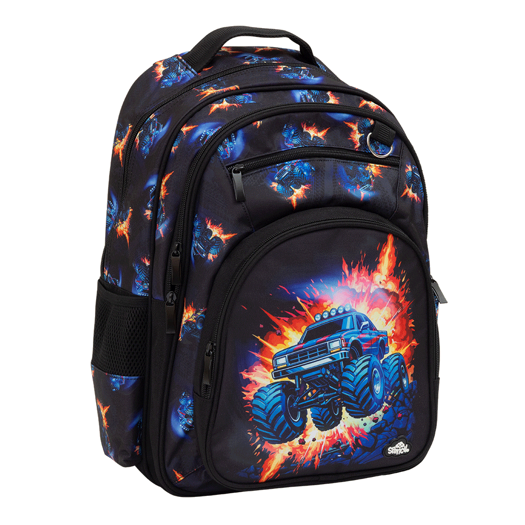 Big Kids Backpack - Monster Blaze