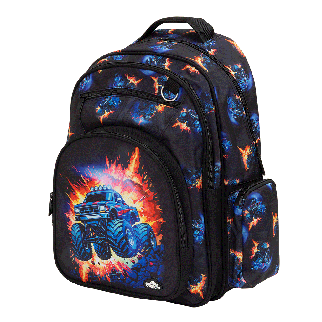 Big Kids Backpack - Monster Blaze