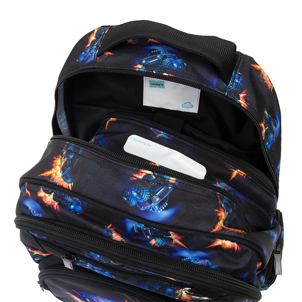 Big Kids Backpack - Monster Blaze