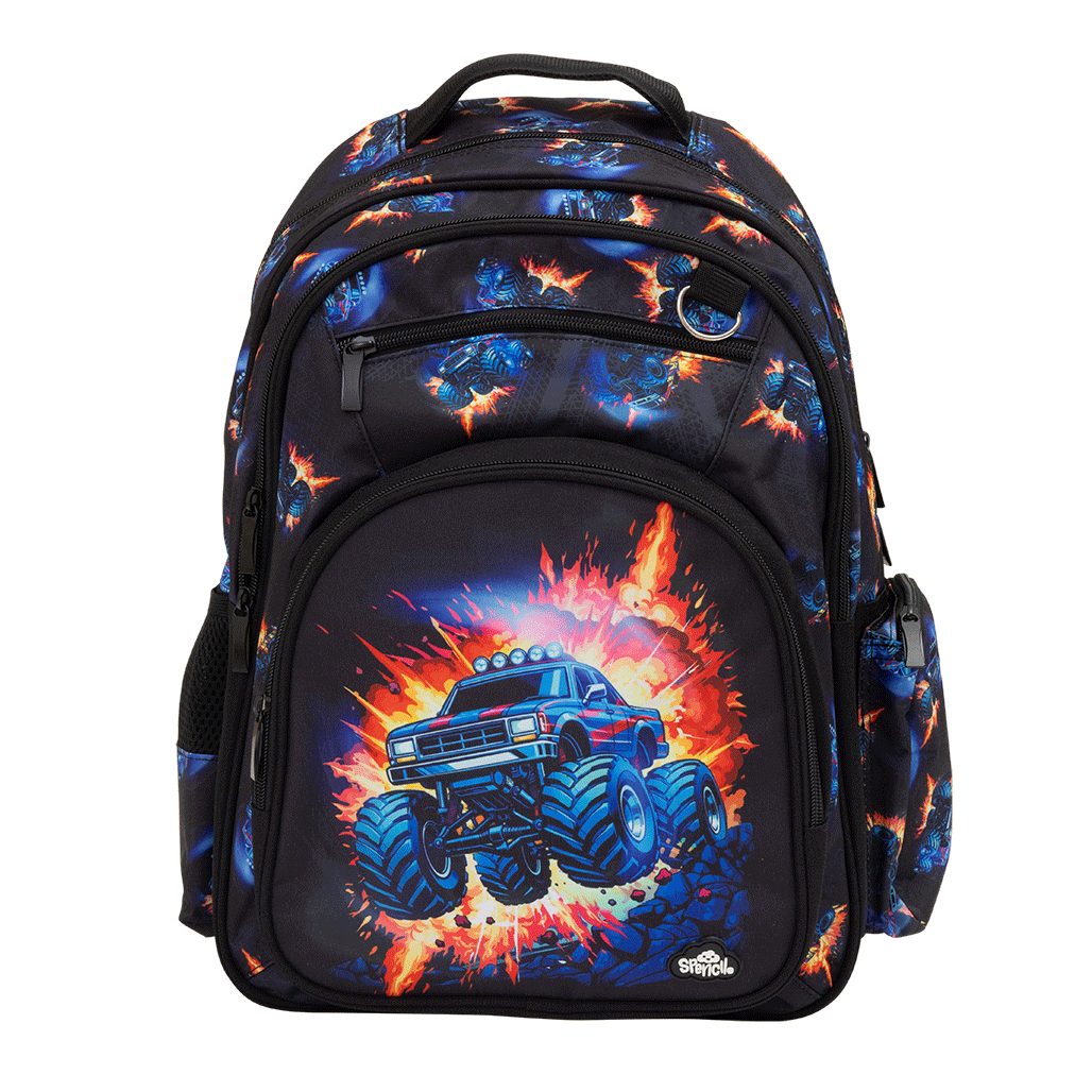 Big Kids Backpack - Monster Blaze
