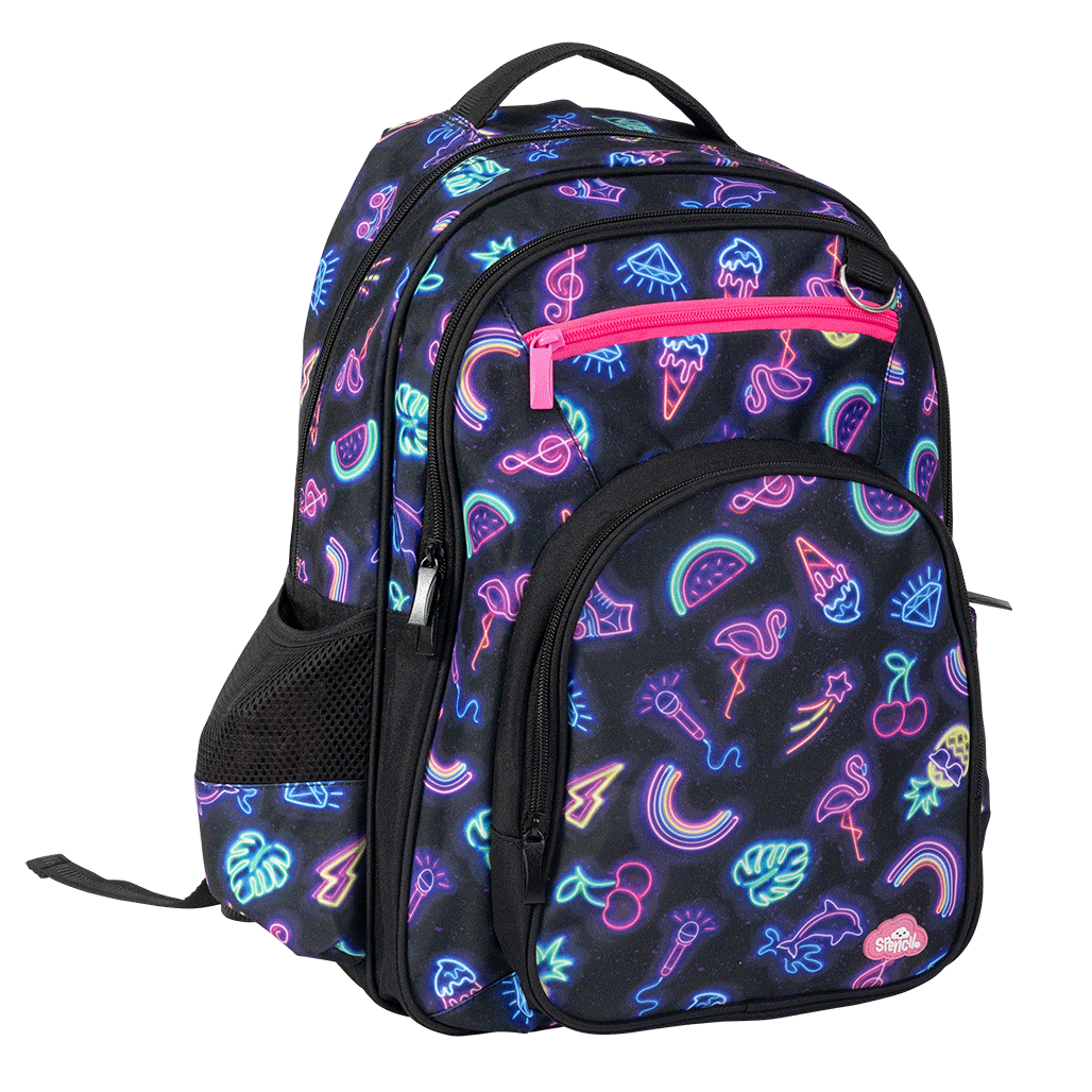Big Kids Backpack - Neon Party