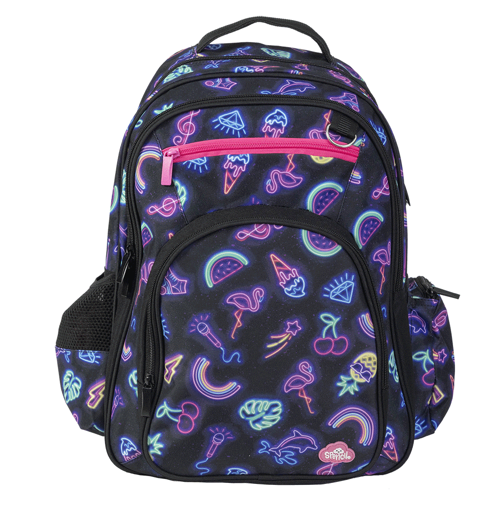 Big Kids Backpack - Neon Party