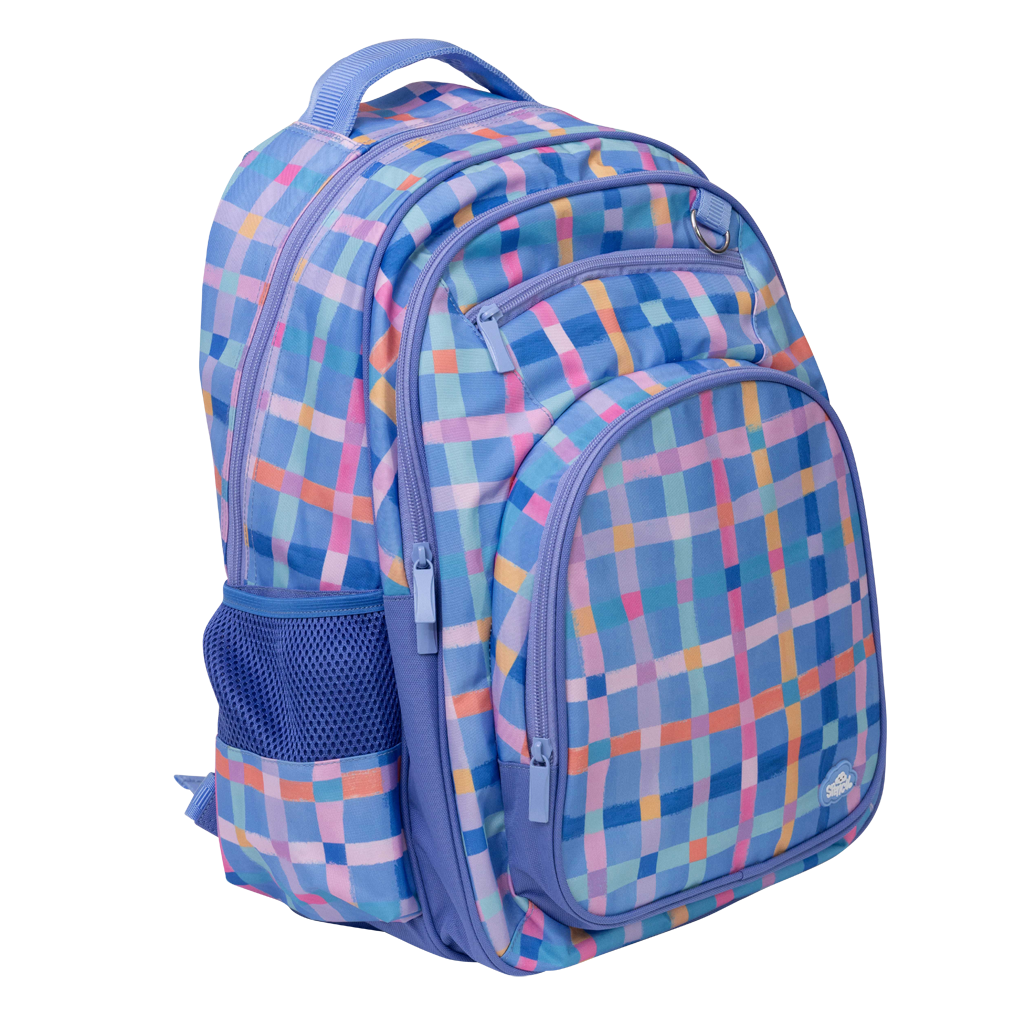 Big Kids Backpack - Pastel Plaid