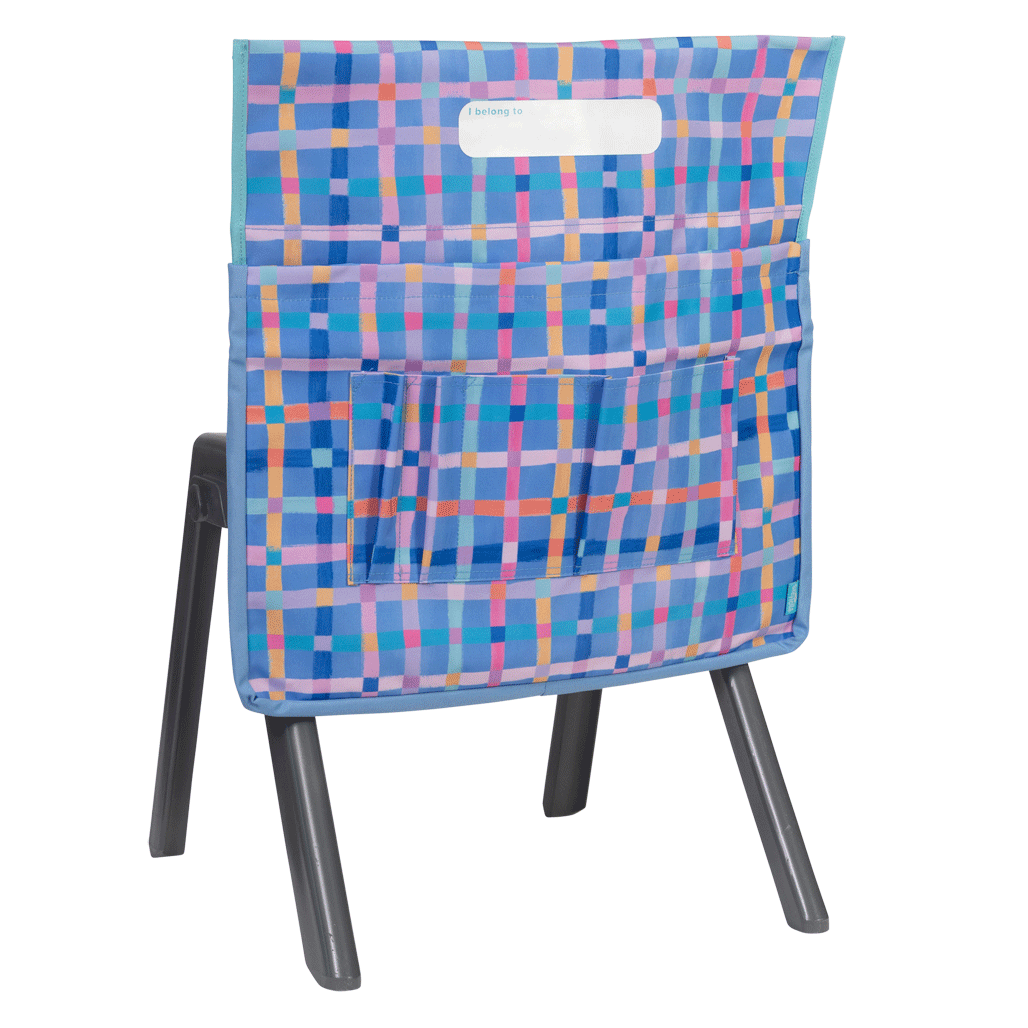 Chair Organiser - Pastel Plaid