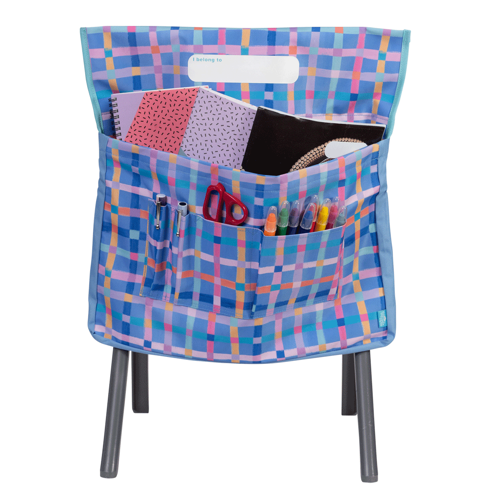 Chair Organiser - Pastel Plaid