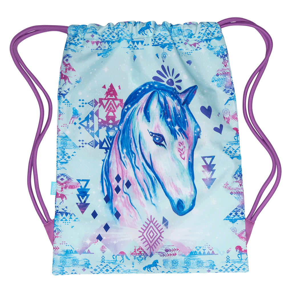 Big Drawstring Bag - Aztec Horse