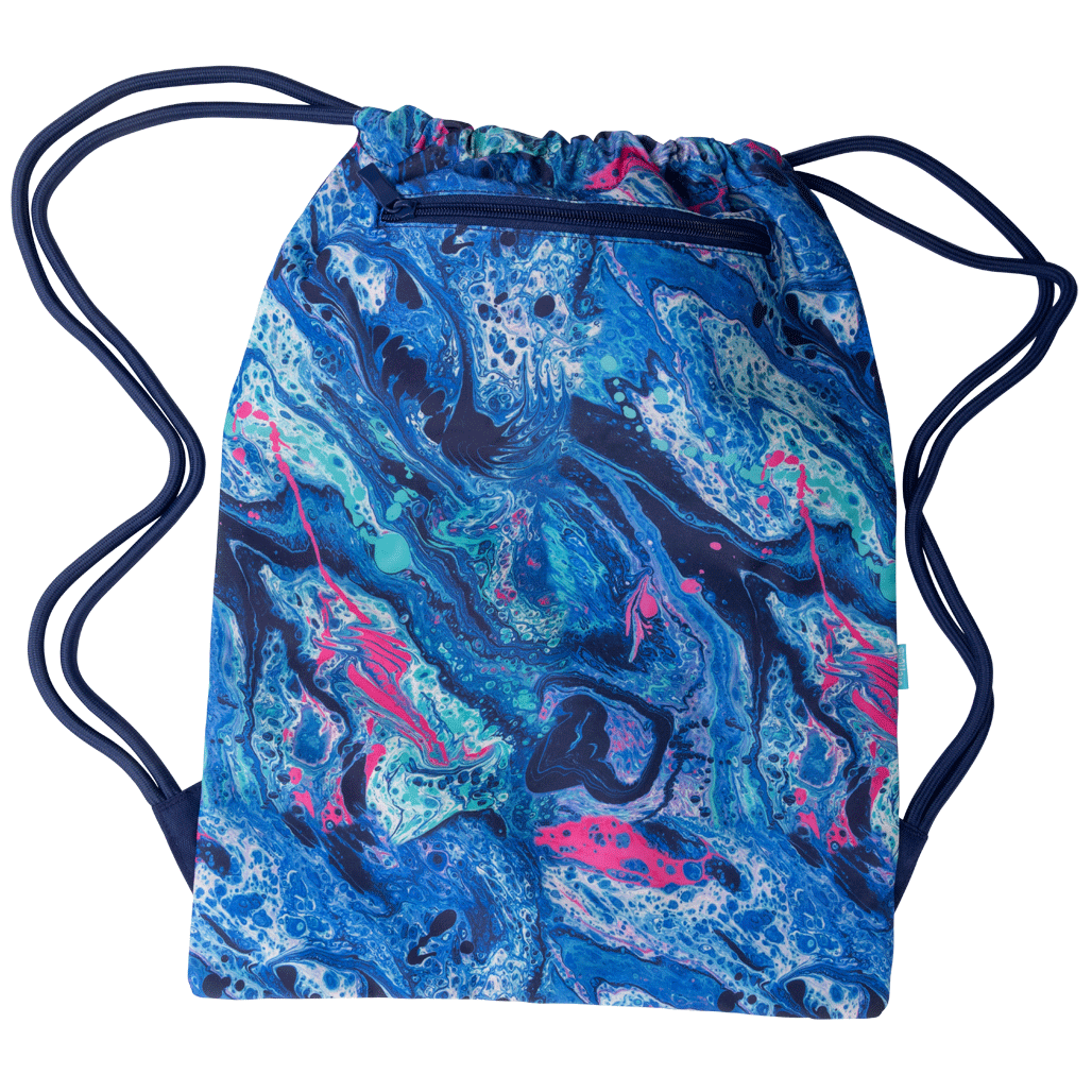 Big Drawstring Bag - Liquid Marble
