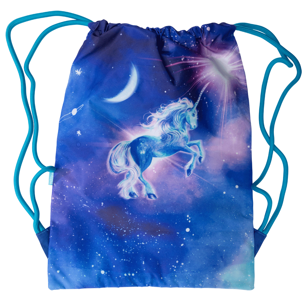 Big Drawstring Bag - Moonlit Unicorn