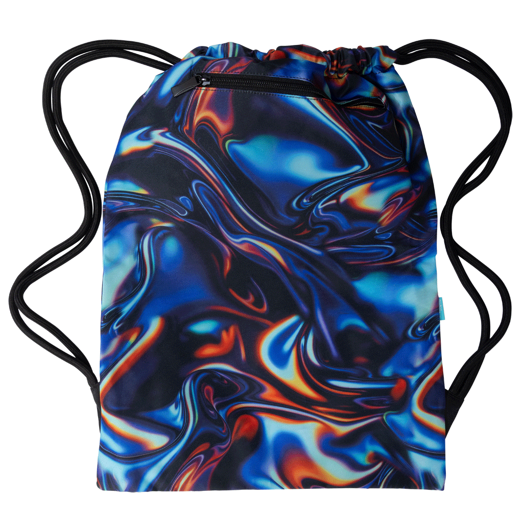 Big Drawstring Bag - Metallic Waves
