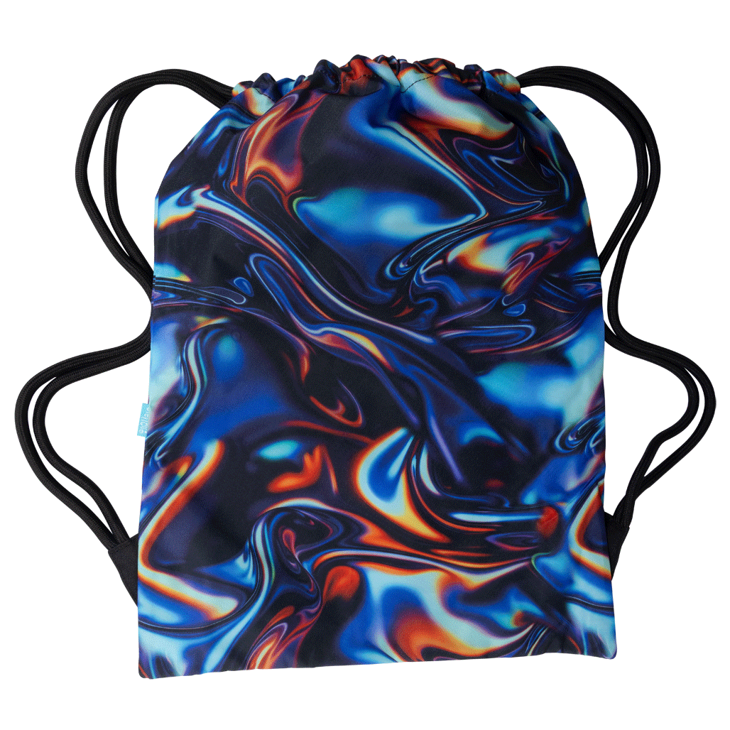 Big Drawstring Bag - Metallic Waves