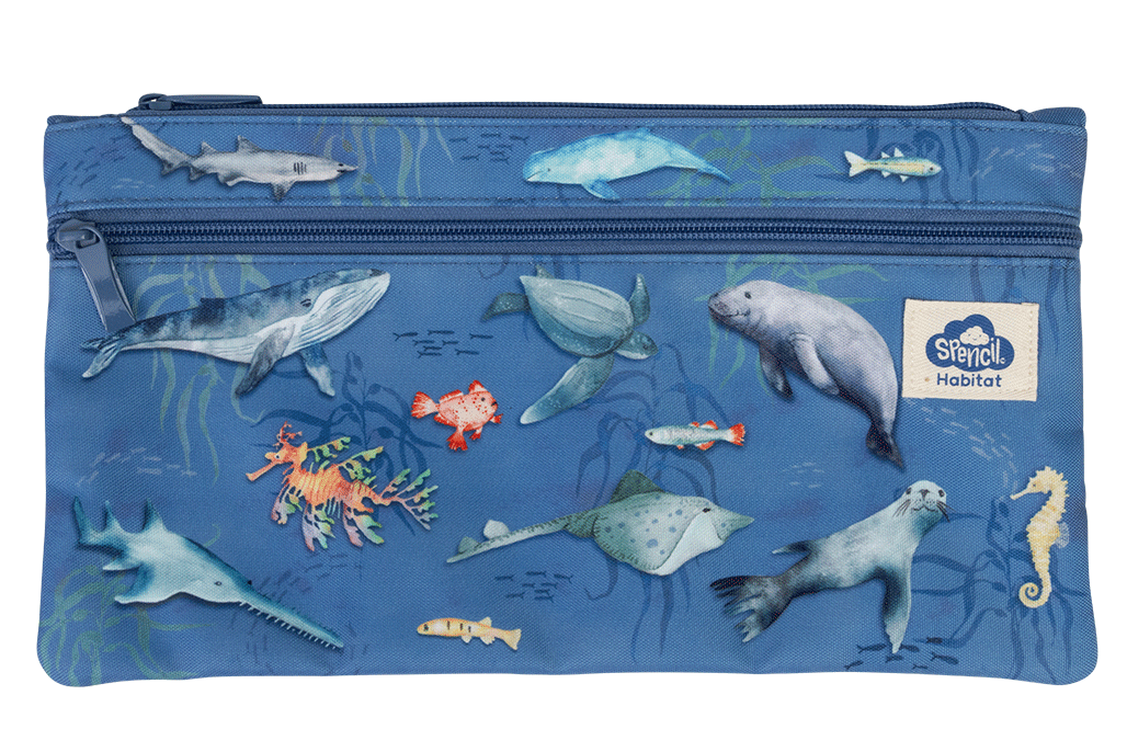 Habitat Twin Zip Pencil Case - Marine Rescue