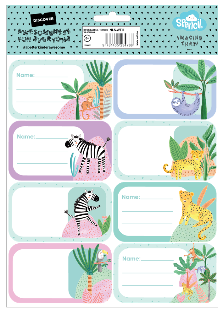 Book Labels - Wild Things