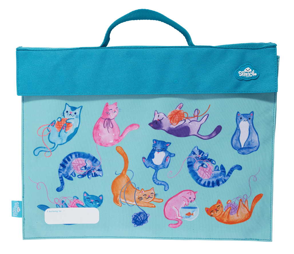 Library Bag - Crazy Cats
